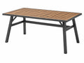 Tavolo da giardino 180 x 90 x 75 cm in legno marrone e metallo nero - stile industriale