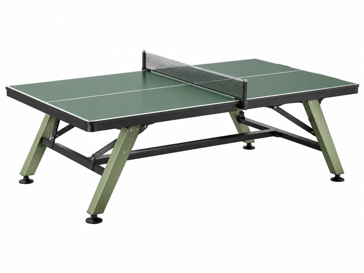 Tavolo da ping pong 274 x 152 x 76 cm in metallo verde - rete centrale per uso interno
