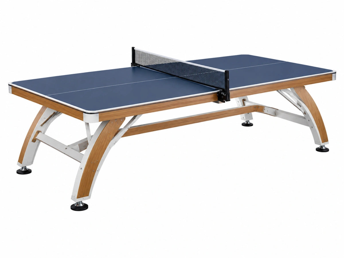 Tavolo da ping pong 274 x 152.5 x 76 cm blu con struttura in metallo e legno - stile moderno