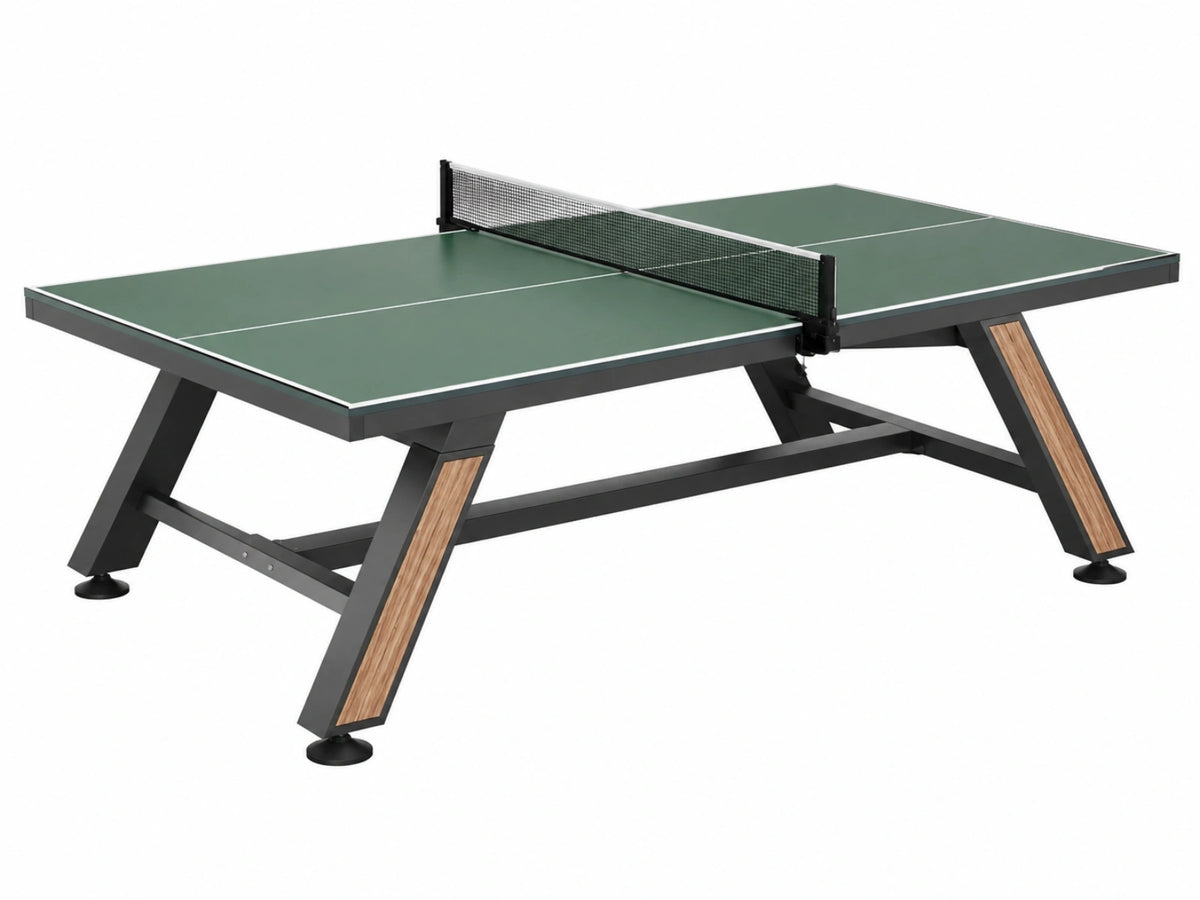Tavolo da ping pong 274 x 152.5 x 76 cm in acciaio verde con rete per interni